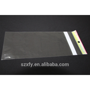 Clear OPP plastic bag with printed header